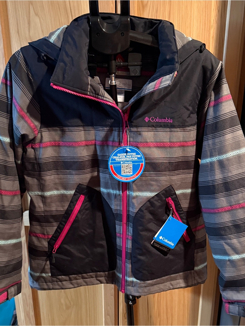NWT Columbia Youth Girls XL Omni-Shield Interchange Jacket
